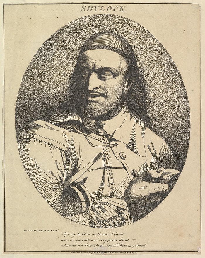 Shylock (from "Twelve Characters from Shakespeare"), print, John Hamilton Mortimer (MET, 2002.330.2)