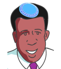 African-American wearing yarmulke