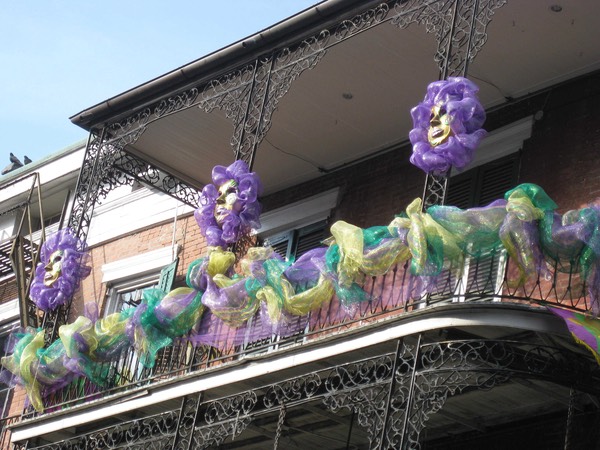 New Orleans Mardi Gras balcony