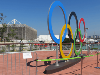 Olympics rings at Rio 2016 Olympic Park