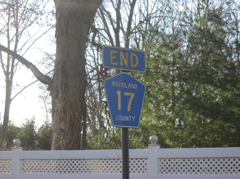Rockland County Route 17 road sign