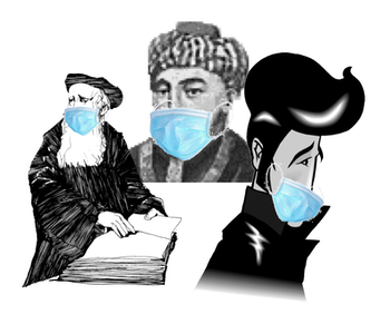 Rashi, Rambam and Ramalamadingdong in protective masks