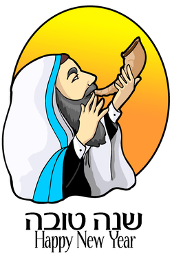 Shofar Blowing. Happy New Year.