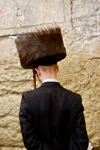 Ultra-Orthodox man at Western Wall